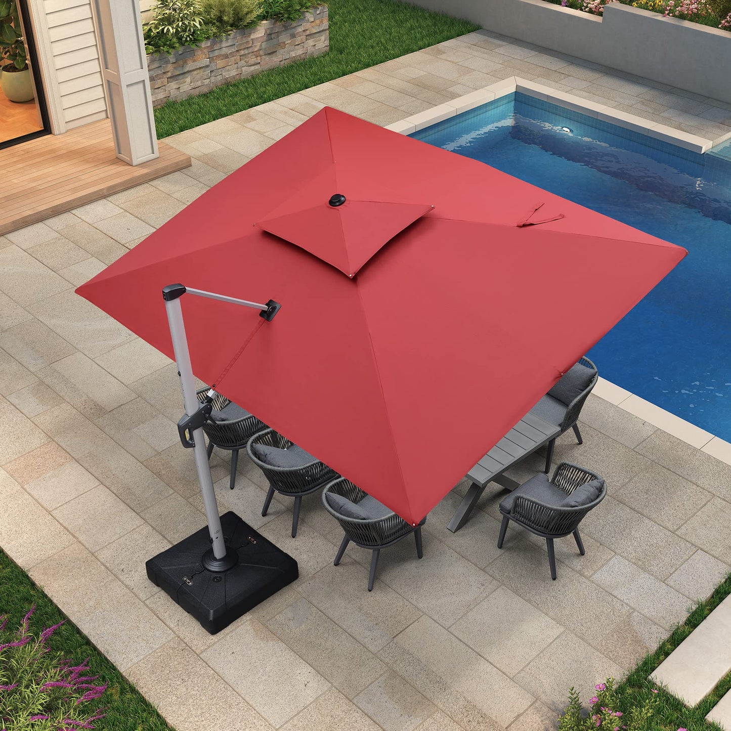 Parasol d'extérieur rectangulaire 9' X 12' Terra 