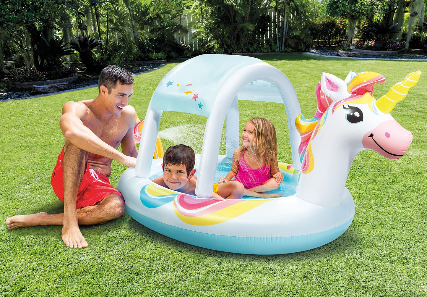 Intex Unicorn Spray Piscine pour tout-petits, 100" x 52"