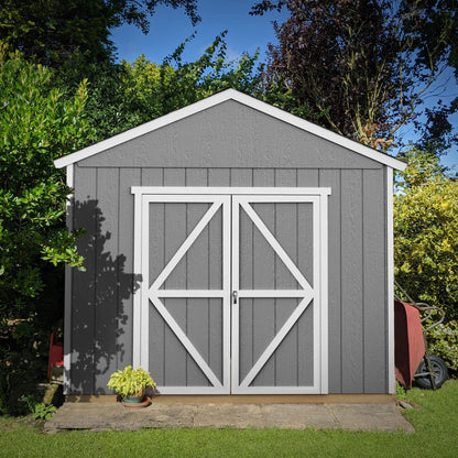 Handy Home Products Rookwood 10 X 8 Do-it-Yourself Wooden Storage Shed Brown 10x8 Without Floor