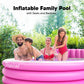 Toysical Round Inflatable Pool, Family Pool with Seats and Backrest, 88" x 85" x 21", Circular