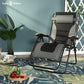 Sophia & William Oversize Zero Gravity Chair, Padded Recliner with Free Cup Holder, Supports 400 LBS (Grey) 1 Pack Grey & Black