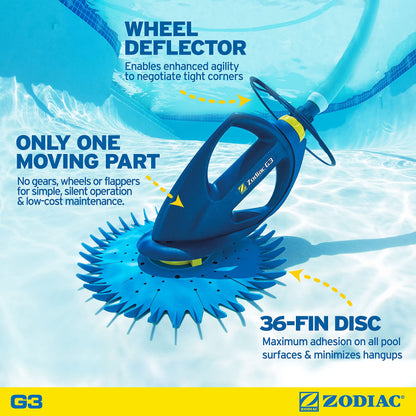 Aspirateur Zodiac G3 Aspirateur Automatique pour Piscines Creusées