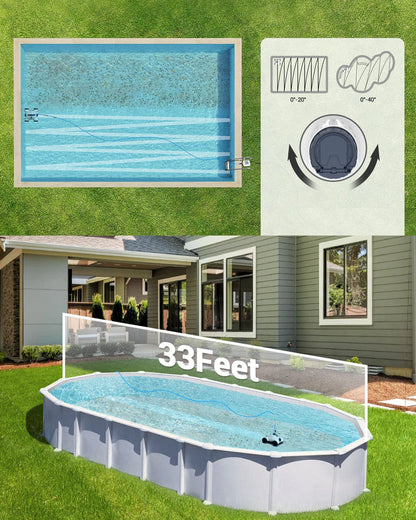 Paxcess Automatic Robotic Pool Cleaner with Powerful Cleaning, with Dual Drive Motors, IPX8 Waterproof, and 33FT Floated Cord - Ideal for Home Pool Cleaning PA1008 Cleaner