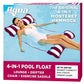 Aqua Original 4-in-1 Monterey Hammock Pool Float & Water Hammock – Multi-Purpose, Inflatable Pool Floats for Adults – Patented Thick, Non-Stick PVC Material Burgundy – Hammock