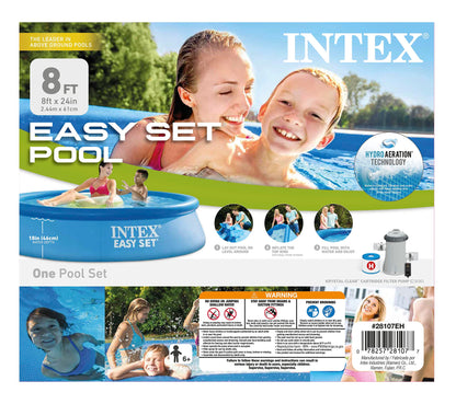 Easy Set® 8' x 24" Inflatable Pool w/ Filter Pump