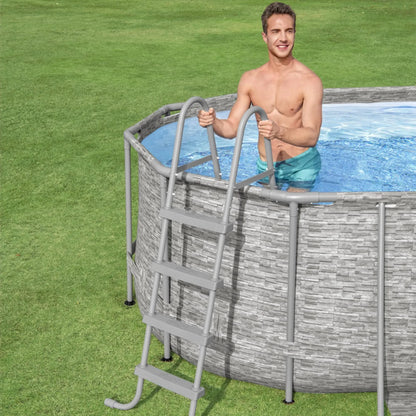 Ensemble de piscine extérieure hors sol Bestway Power Steel Swim Vista Series II 18' x 9' x 48"