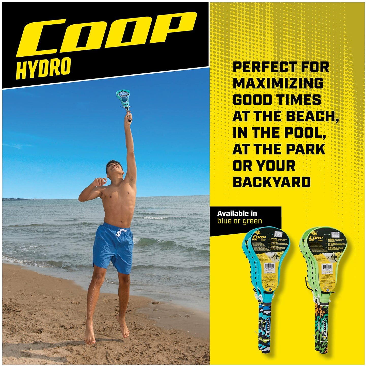 COOP Hydro Lacrosse, Green, Outdoor Games For Adults & Kids