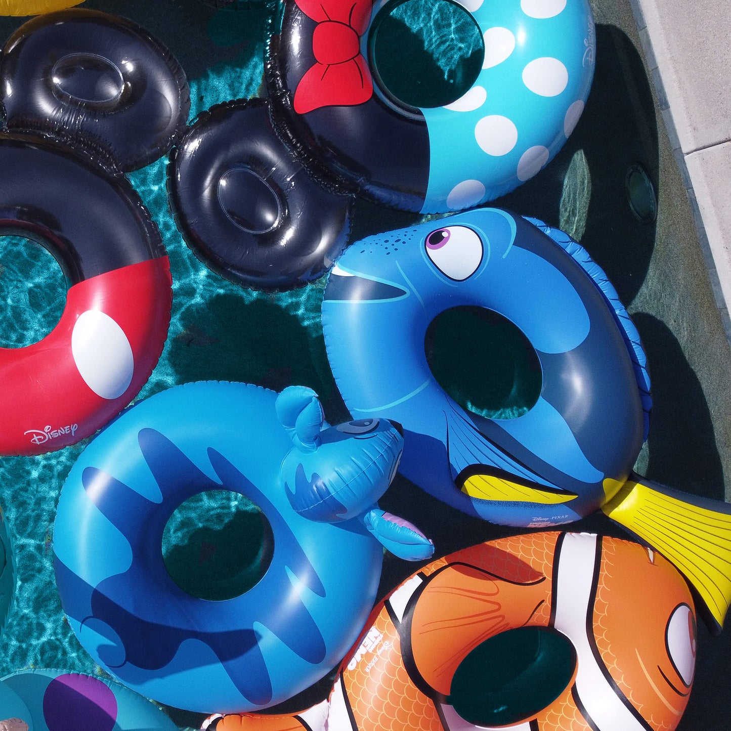 Disney Pool Float Party Tube by GoFloats - Choose Between Mickey and Friends, Monster's Inc, Finding Nemo, Lilo and Stitch, UP and Wall-E Dory
