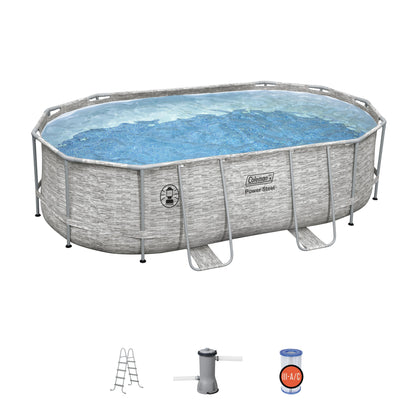 Ensemble de piscine ovale Coleman Power Steel Frame 16' x 10' x 48" 