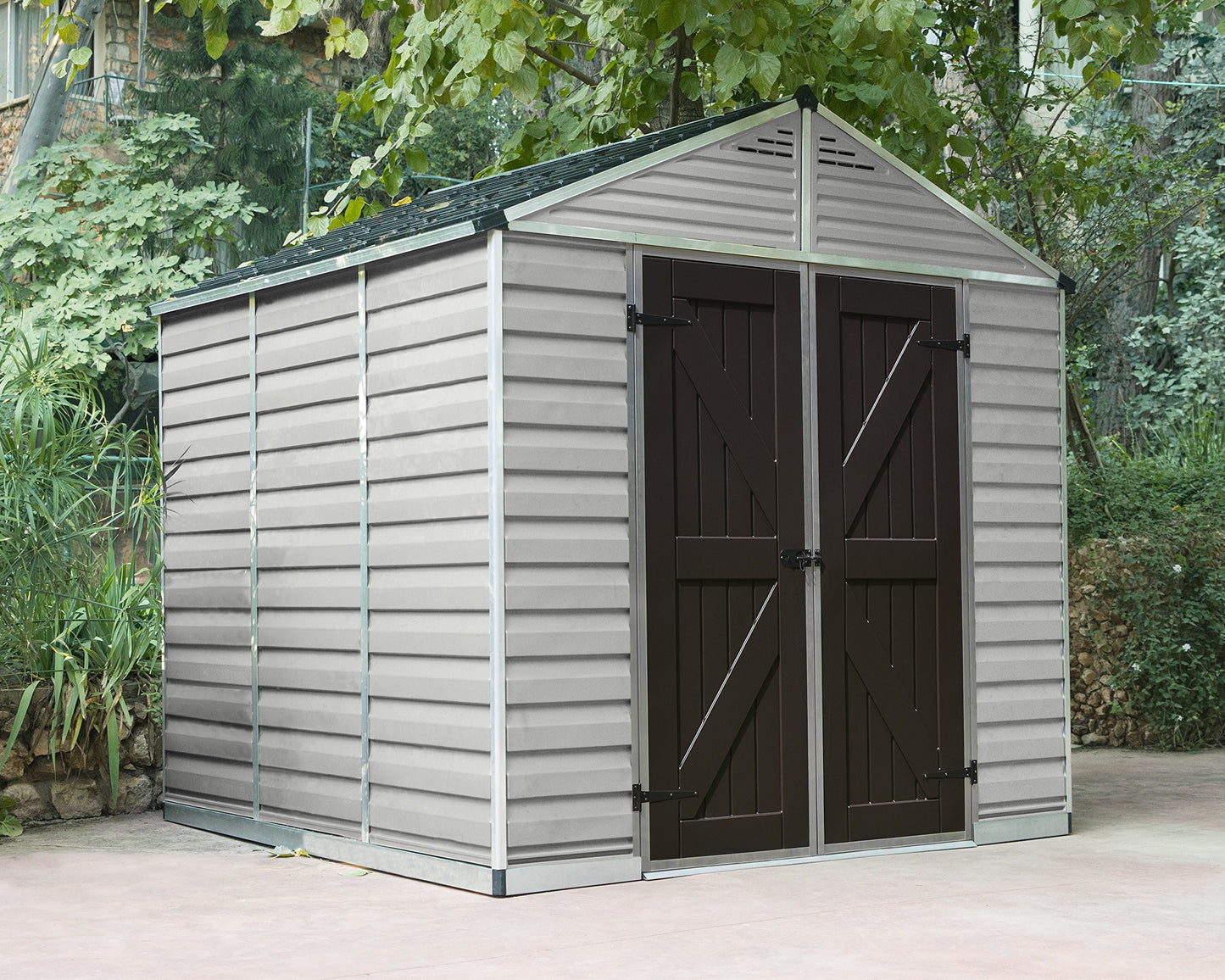 Palram - Canopia Skylight 8' x 8' Shed - Tan 8' x 8'