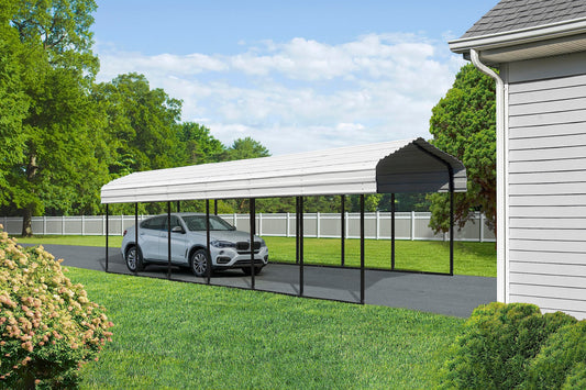 Arrow Carport, 12 ft. x 29 ft. x 9 ft. Eggshell 12' x 29' x 9'