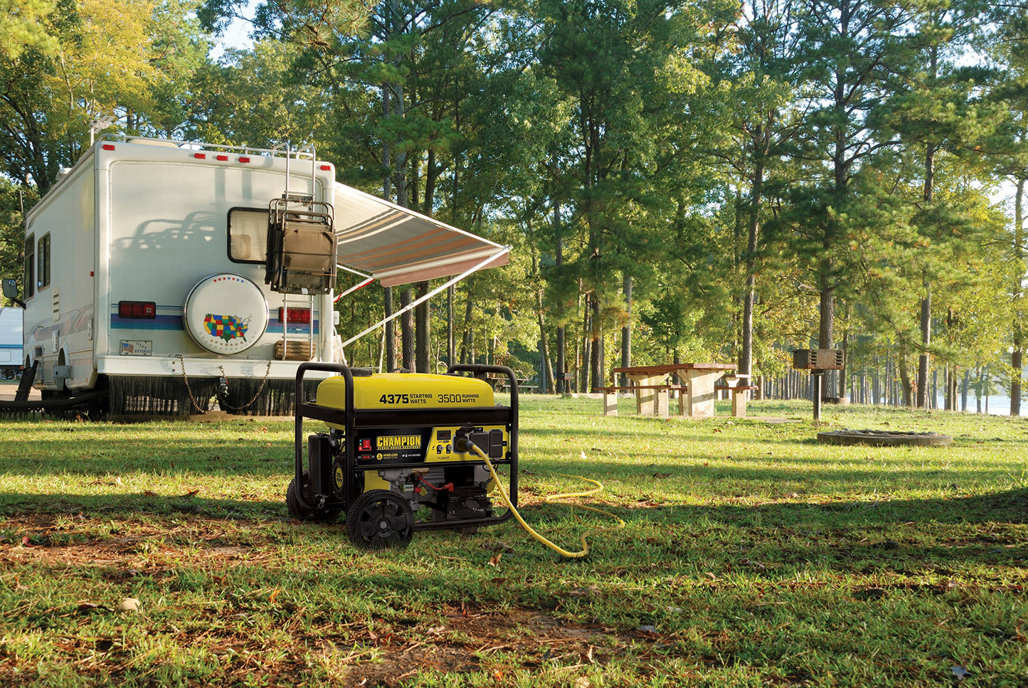 Champion Power Equipment 100554 4375/3500-Watt RV Ready Portable Generator with Wireless Remote Start, CARB 3500-Watt + Wireless Start + Wheel Kit