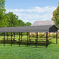 Arrow Carport, 10 ft. x 29 ft. x 9 ft. Charcoal 10' x 29' x 9'