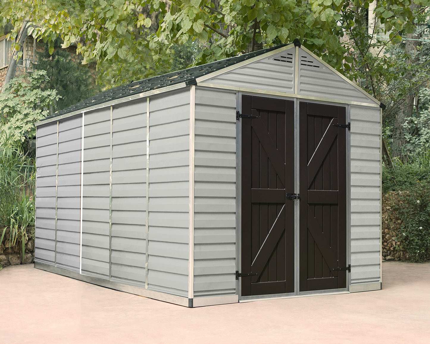 Palram - Canopia SkyLight 8' x 12' Storage Shed - Tan 8' x 12'