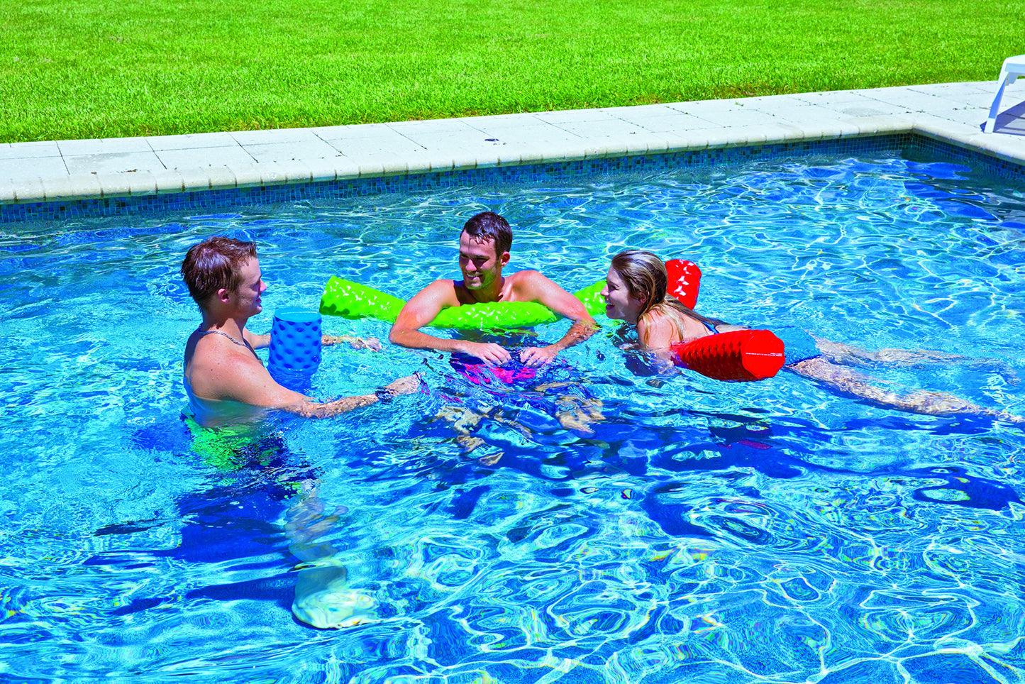 WOW World of Watersports First Class Nouilles de piscine en mousse super douce pour nager et flotter, flotteurs de piscine, flotteurs de lac vert citron