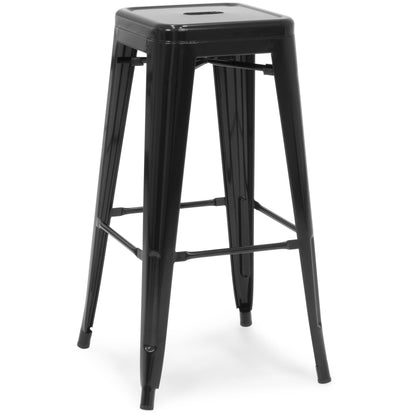 30in Set of 2 Industrial Metal Bar Stools