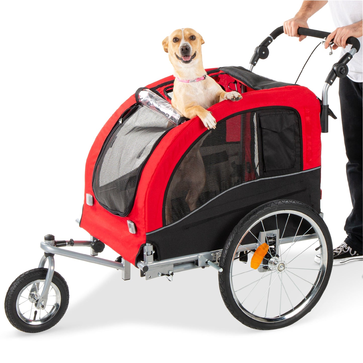 2-in-1 Pet Stroller and Bike  Trailer