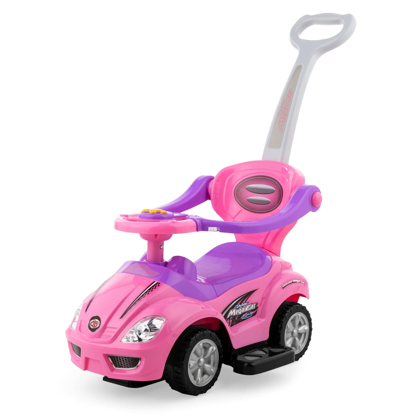 3-in-1 Kids Push Car w/ Handle and Horn