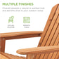 Folding Wooden Adirondack Chair, Accent Furniture w/ Natural Woodgrain