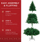 Premium Artificial Pine Christmas Tree w/ Foldable Metal Base