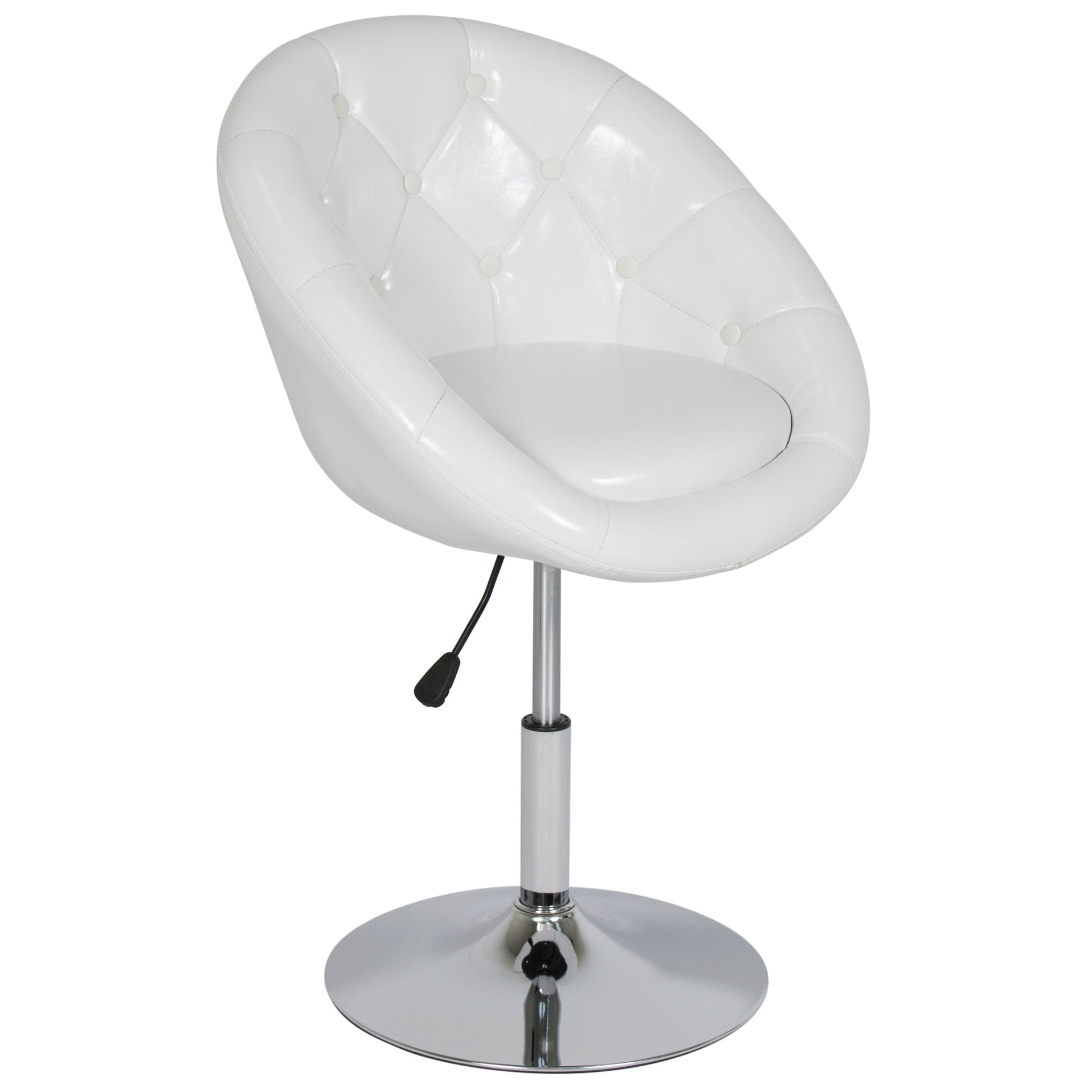 Adjustable Tufted Round Swivel Accent Chair