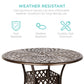 5-Piece All-Weather Cast Aluminum Patio Dining Set w/ 4 Chairs