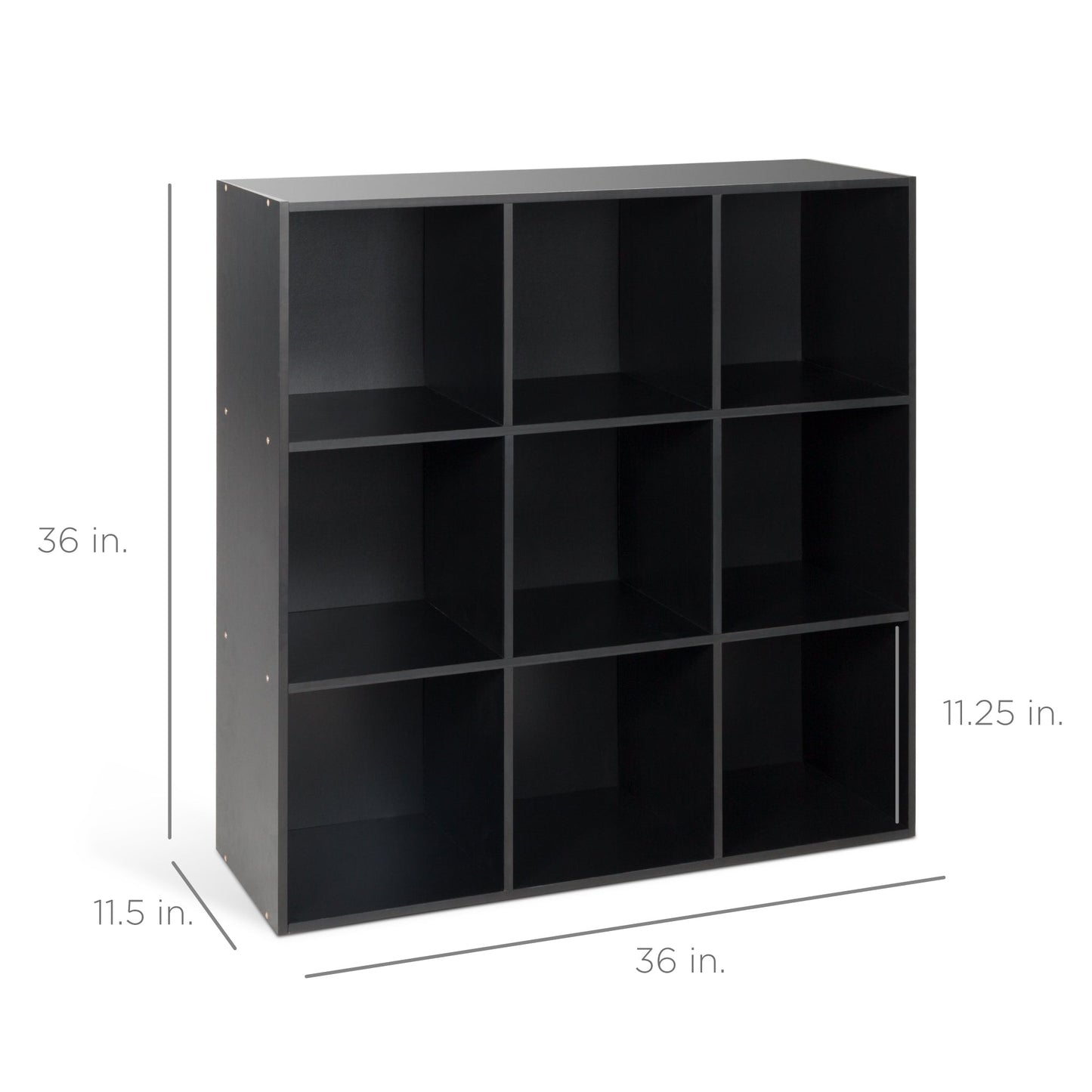 9-Cube Bookshelf Storage Display w/ 3 Removable Panels, Customizable Design