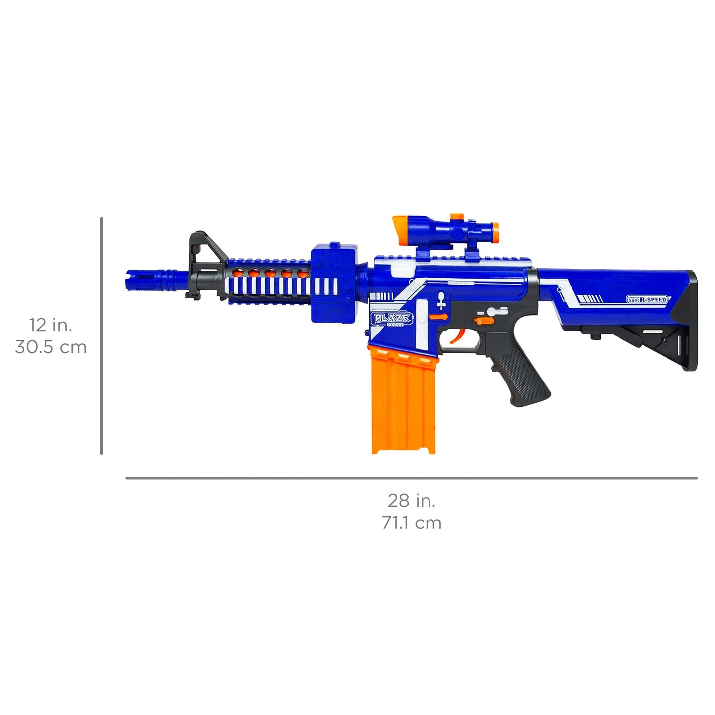 Kids Motorized Foam Dart Blaster w/ High-Capacity Drum, 20 Soft Darts