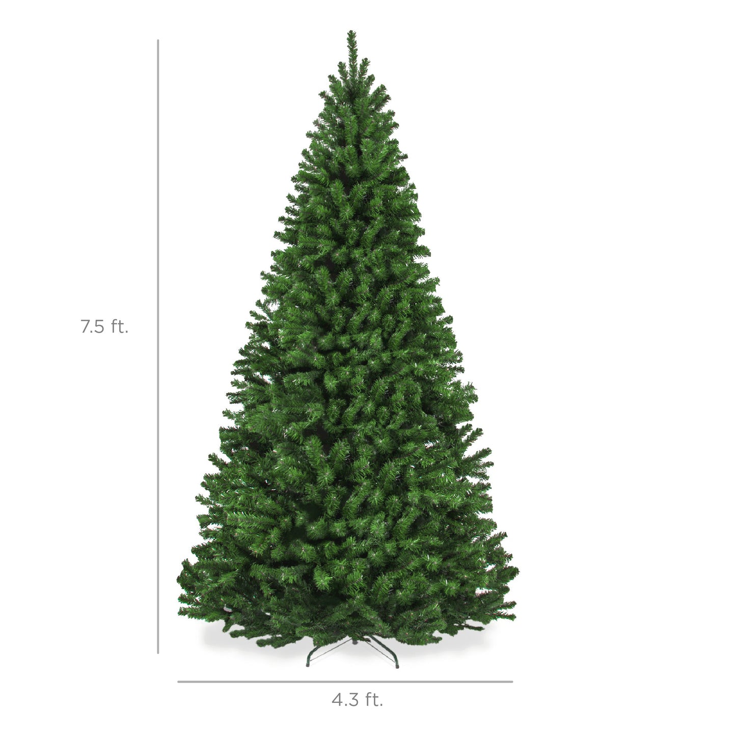 Premium Artificial Spruce Christmas Tree w/ Foldable Metal Base