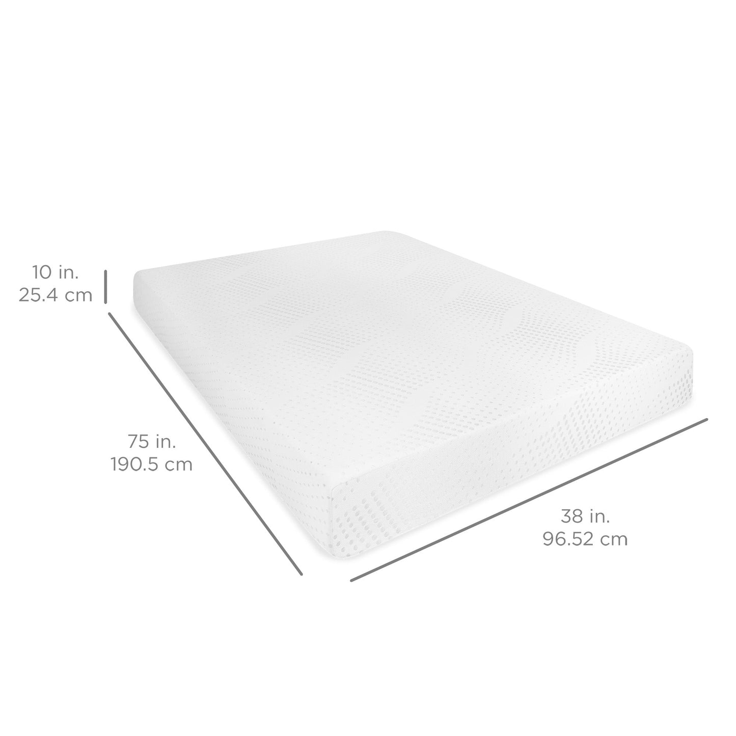 10in Dual Layered Memory Foam Mattress w/ CertiPUR-US Certified Foam