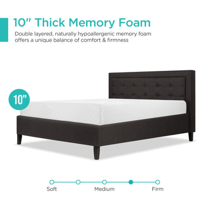 10in Dual Layered Memory Foam Mattress w/ CertiPUR-US Certified Foam