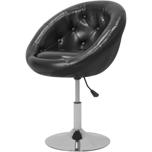 Adjustable Tufted Round Swivel Accent Chair