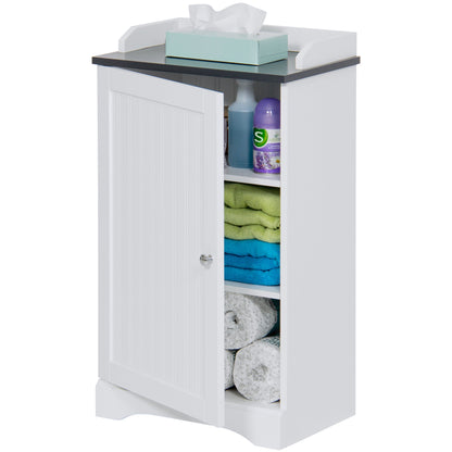 Bathroom Floor Storage Cabinet w/ Versatile Door