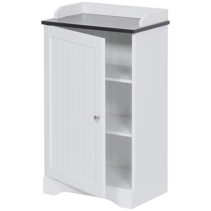 Bathroom Floor Storage Cabinet w/ Versatile Door