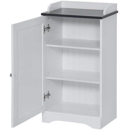 Bathroom Floor Storage Cabinet w/ Versatile Door