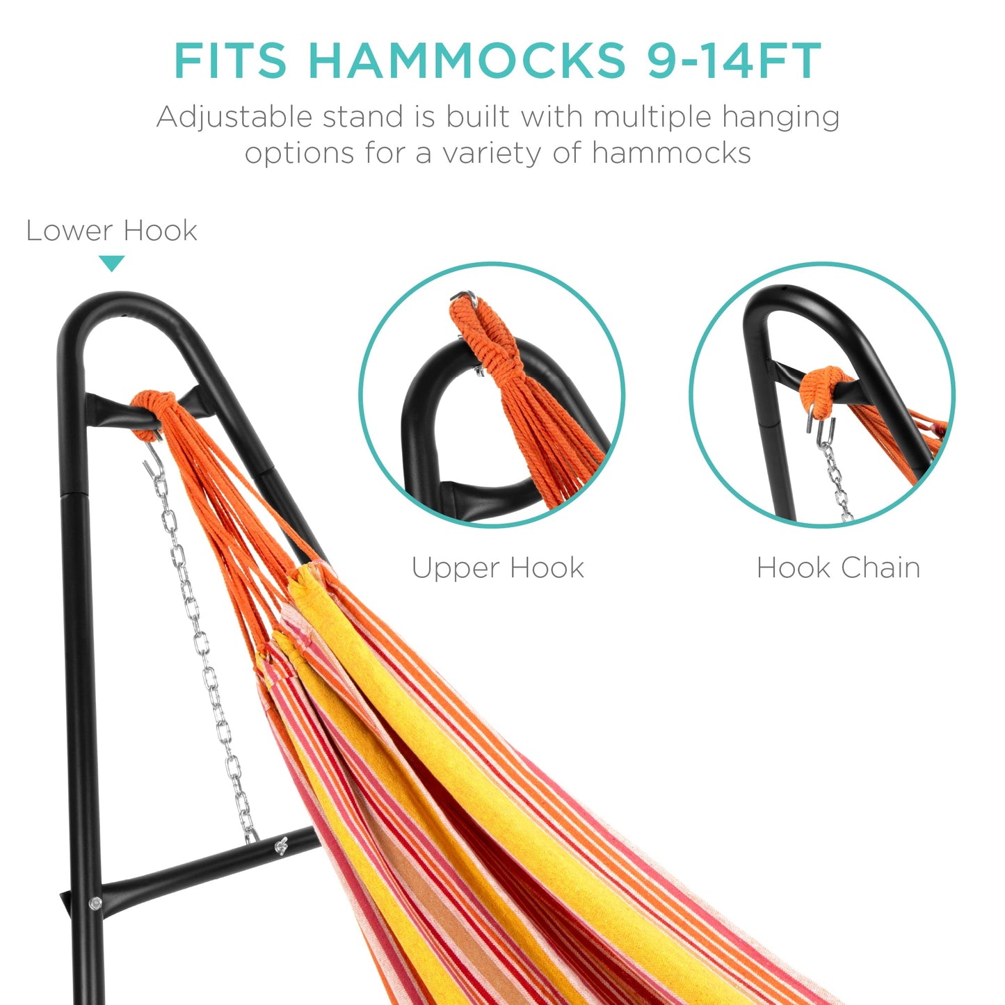 Adjustable Hammock Stand for Hammocks 9 to 14ft