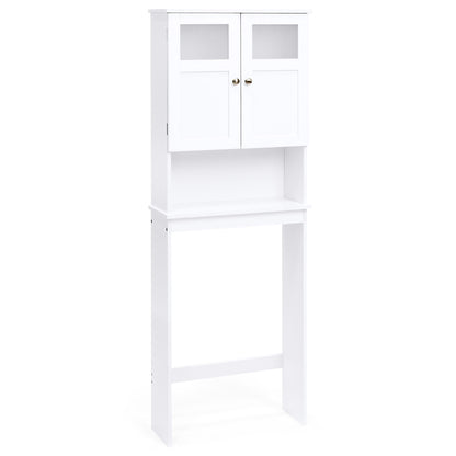 Double Door Over-the-Toilet Bathroom Storage Cabinet