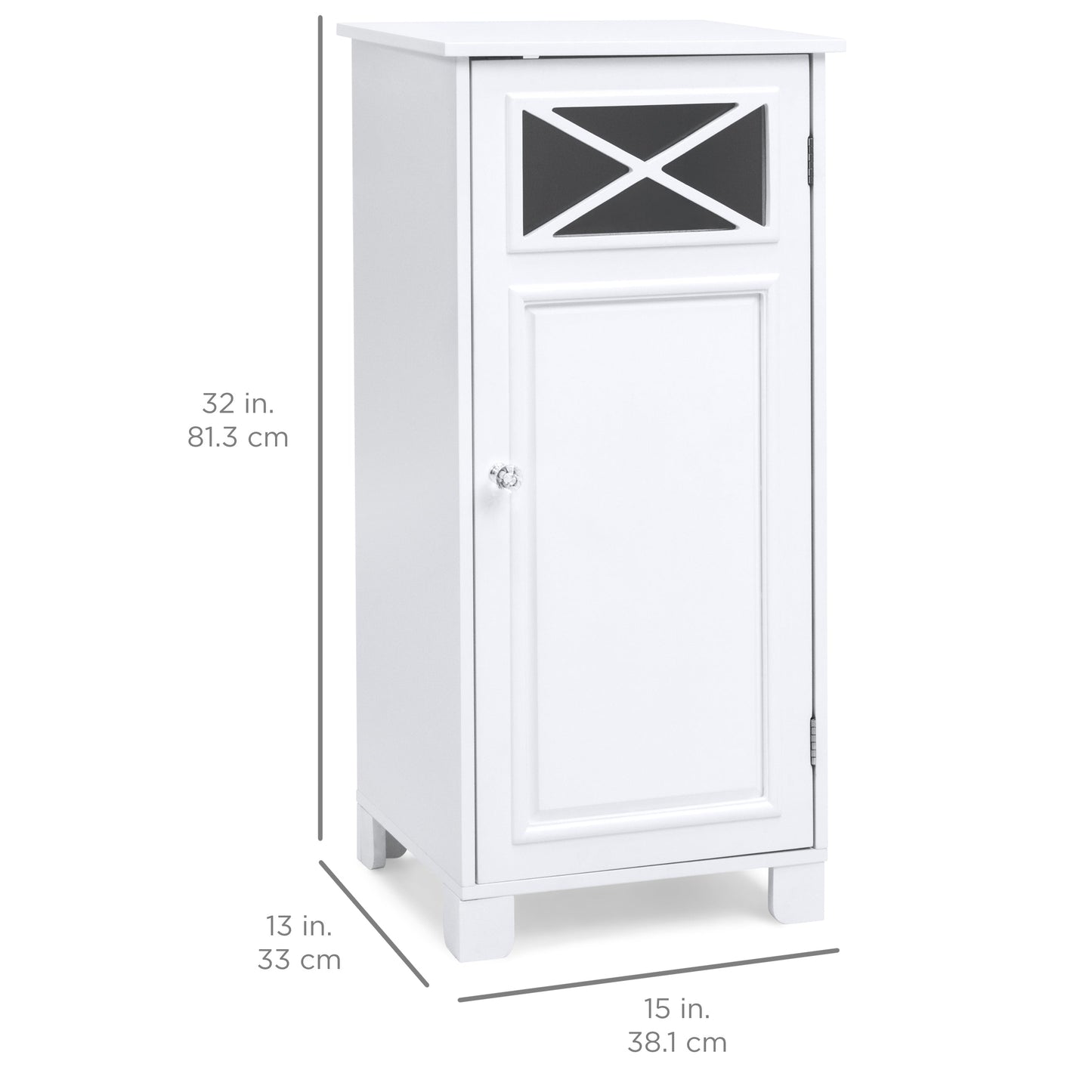 3-Tier Classic Wooden Floor Cabinet w/ Door