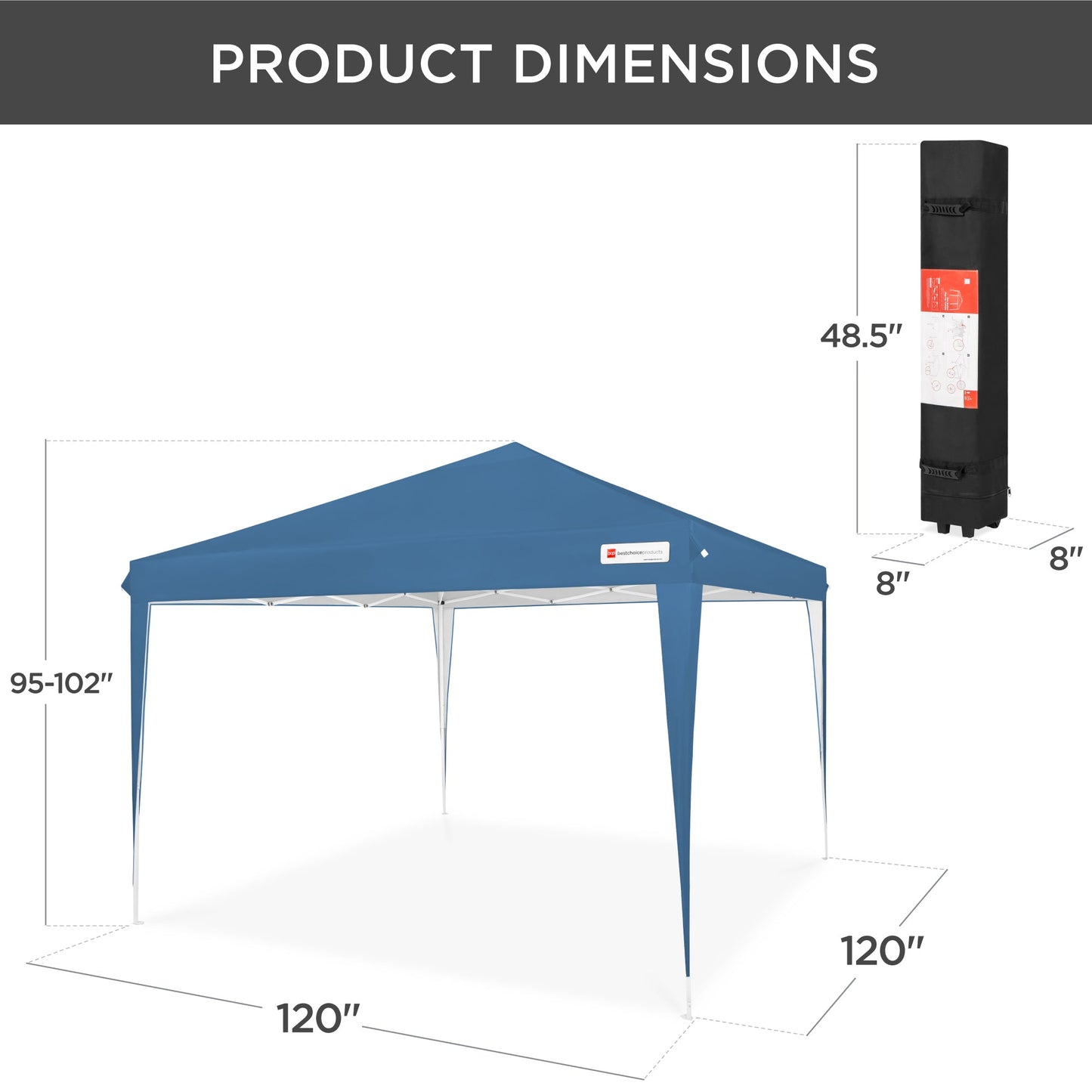 Outdoor Portable Pop Up Canopy Tent w/ Carrying Case, 10x10ft