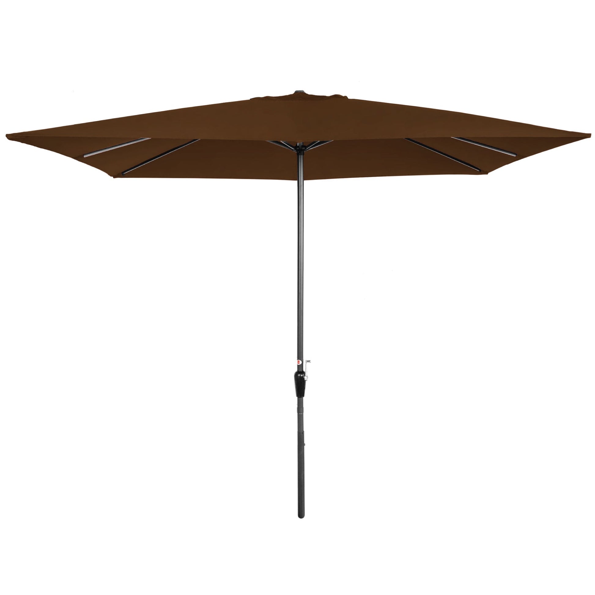 Rectangular Patio Umbrella w/ Easy Crank, UV-Resistant Fabric - 8x11ft