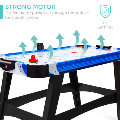 Air Hockey Table w/ 2 Pucks, 2 Paddles, LED Score Board - 58in