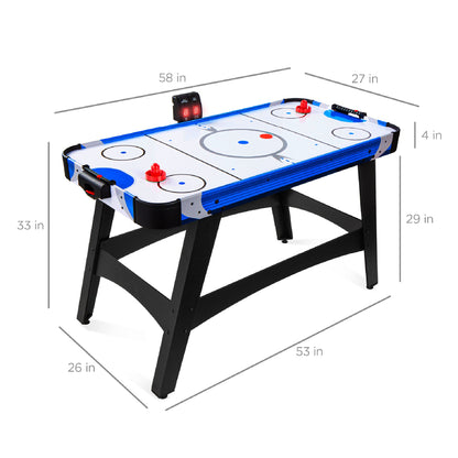 Air Hockey Table w/ 2 Pucks, 2 Paddles, LED Score Board - 58in