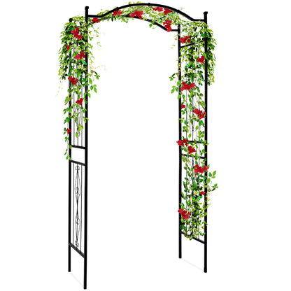 Steel Garden Arch Arbor Trellis for Climbing Plants - 92in