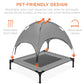 Elevated Cooling Dog Bed, Outdoor Pet Cot w/ Canopy, Carry Bag - 30in