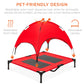 36in Outdoor Raised Cooling Pet Dog Bed w/ Canopy, Travel Bag