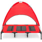 Elevated Cooling Dog Bed, Outdoor Pet Cot w/ Canopy, Carry Bag - 48in