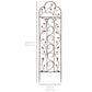 Iron Arched Garden Trellis Fence Panel w/ Branches, Birds - 60x15in