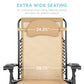 Oversized Reclining Zero Gravity Chair Lounger w/ Cup Holder, Pillow