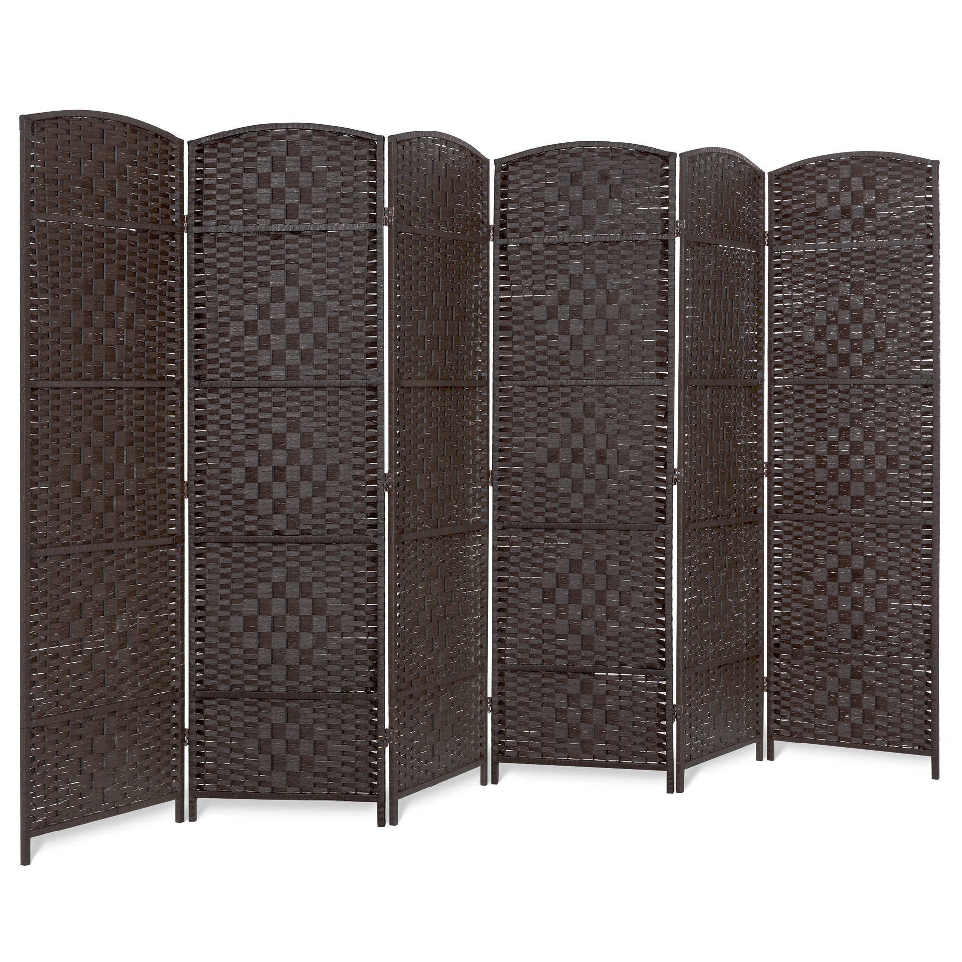 6ft Tall Room Divider, 6-Panel Diamond Weave Folding Privacy Screen