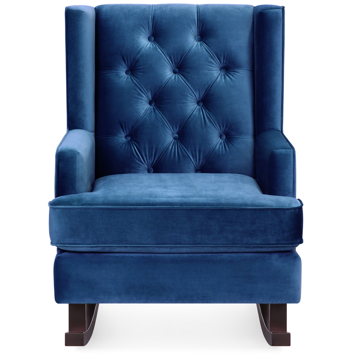 Tufted Upholstered Wingback Rocking Chair